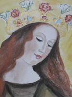 Maria mit Blumenkrone